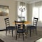 International Concepts 42 in. Dual Drop Leaf Table with 4 Ladder Back Dining Chairs - 5 Piece Dining Set K04-42DP-C46-617-4 - alternate 6